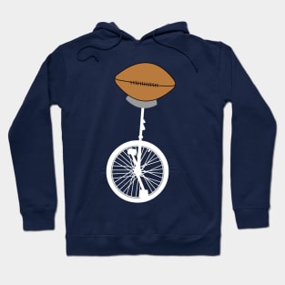 White Unicycle Football Hoodie